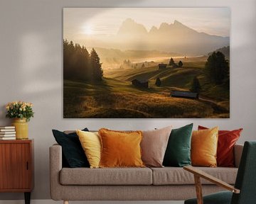 Sunrise over the Alpe di Siusi by Oliver Preuss