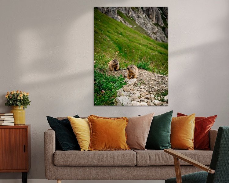 Voorbeeld van het werk in een kamer