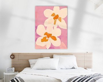 Floraison de fleurs roses, Magnolia sur Olga Wildrose