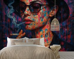 Voorbeeld van het werk in een kamer