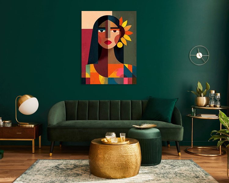 Voorbeeld van het werk in een kamer