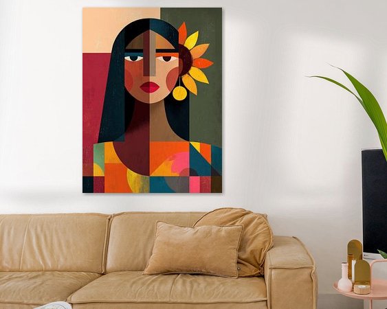 Voorbeeld van het werk in een kamer