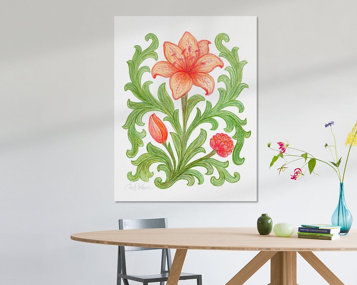 Voorbeeld van het werk in een kamer