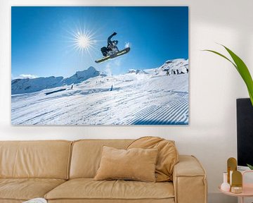 Snowboarders in the park on the Kitzsteinhorn by Leo Schindzielorz