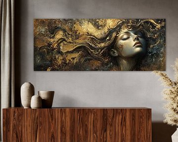Bronze Female Portrait by ARTEO Paintings