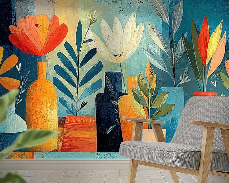 Voorbeeld van het werk in een kamer