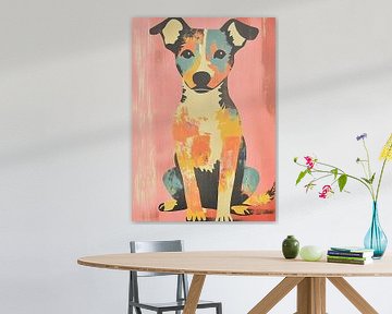 Hund | Hund in verspielten Farben von Moderne Kollektion
