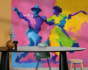 Joyful Dance in Rainbow Hues