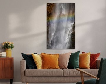 Waterfall with rainbow by Nils Steiner