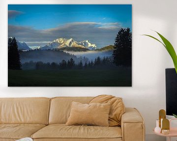 Majestic Zugspitze and impressive Alpspitze - two of Germany's most famous peaks in all their splendour. by Miriam Schwarzfischer Fotografie