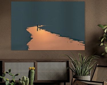 Voorbeeld van het werk in een kamer