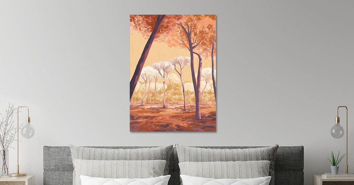 Warm Trees by Goed Blauw on canvas, poster, wallpaper and more
