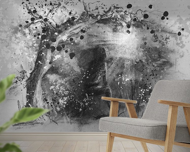 Voorbeeld van het werk in een kamer