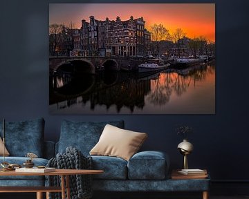 Blick von der Papiermühlenschleuse, Korte Prinsengracht in Amste