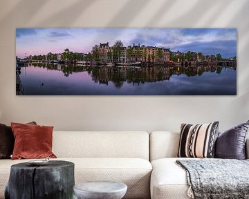 Panorama de la rivière Amstel à Amsterdam, 2020 sur Amsterdam.Photos