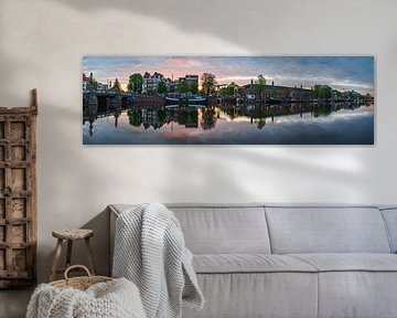 Panorama de la rivière Amstel à Amsterdam, 2020 sur Amsterdam.Photos