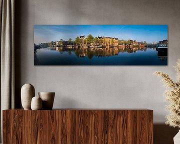 Panorama de la rivière Amstel à Amsterdam, 2019 sur Amsterdam.Photos