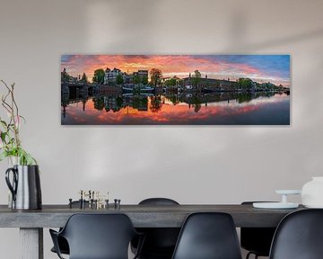 Panorama de la rivière Amstel à Amsterdam, 2020 sur Amsterdam.Photos