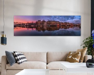 Panorama de la rivière Amstel à Amsterdam, 2018 sur Amsterdam.Photos