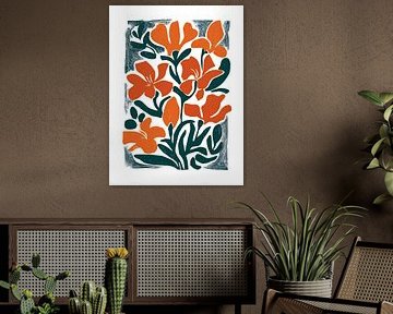 Wo Farbe in Form und Blatt schneidet