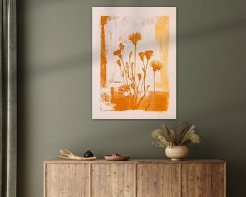 Sommerlicht eingefangen in orangefarbener Blüte