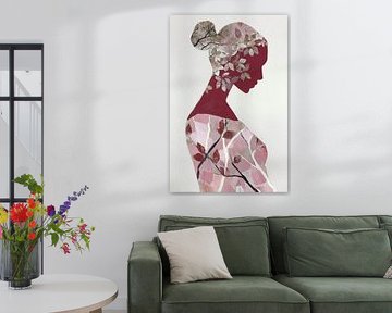 Zij die bloeit in blad en schaduw van Color Square