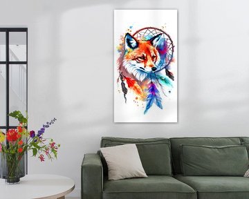 Watercolor Fox by P U F F Y