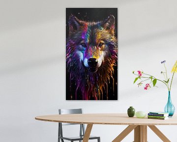 Chromatic Drip Wolf by P U F F Y