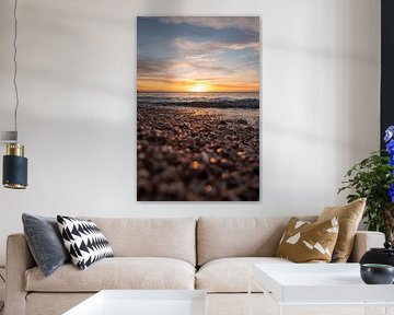 Sunrise on the beach on the coast of Sardinia by Leo Schindzielorz