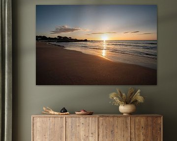 Sunrise on the beach on the coast of Sardinia by Leo Schindzielorz