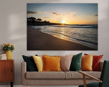 Sunrise on the beach on the coast of Sardinia by Leo Schindzielorz