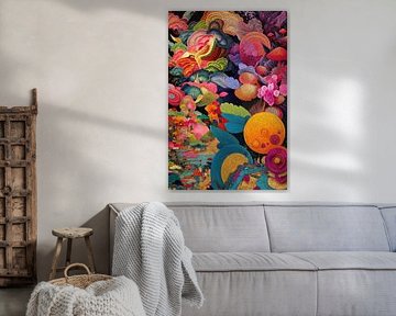 Art abstrait japonais en 3D