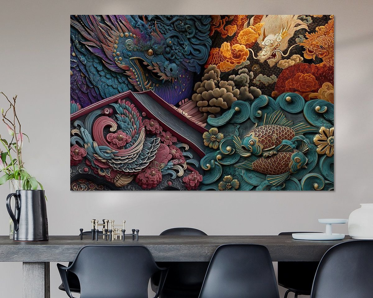 Voorbeeld van het werk in een kamer