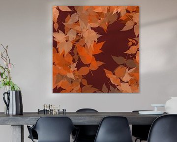 Retro-inspirierte Blattformen, herbstlich-botanisch von Dina Dankers