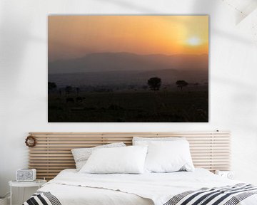 Evening on Africa - The mountains bathed in light by Rick Massar