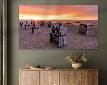 Strand mit Strandkörben in Kühlungsborn an der Ostsee von Werner Dieterich