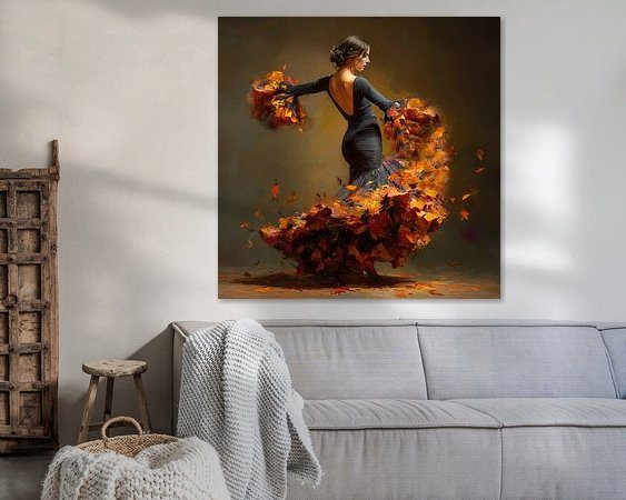 Voorbeeld van het werk in een kamer