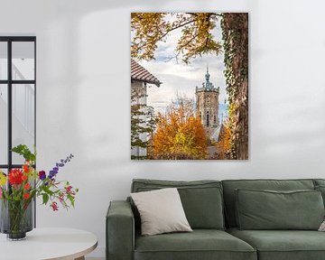 Les couleurs de l'automne encadrent la tour de l'Elster. sur Nicky Kapel