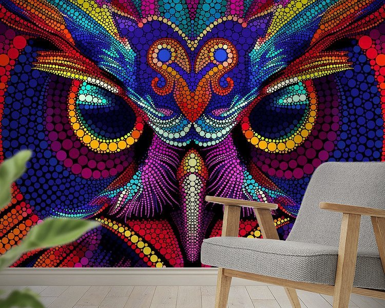 Voorbeeld van het werk in een kamer