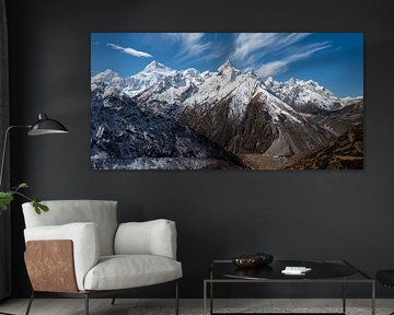 Vue du village de Samdo, situé sur le circuit du Manaslu au Népal sur Mirjam Dolstra