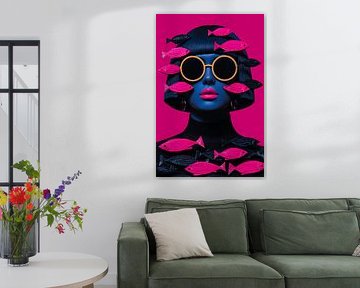 Poissons fluorescents dans les rêves magiques sur Karina Brouwer