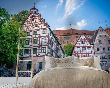 Neurenberg - Vakwerkhuizen aan de Tiergärtnertorplatz
