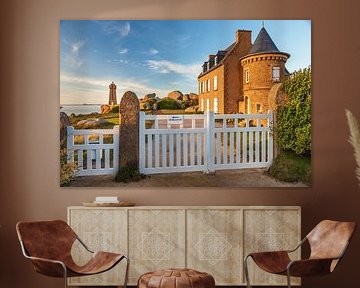 Manor house at the Phare de Ploumanac`h, Cote de Granit Rose, Brittany by Christian Müringer