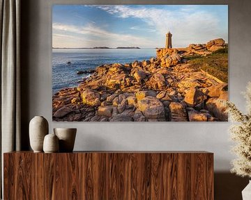 Coast with the Phare de Ploumanac`h, Cote de Granit Rose, Brittany by Christian Müringer