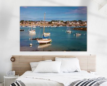 Bateaux dans le port de Saint-Guirec, Cote de Granit Rose, Bretagne sur Christian Müringer
