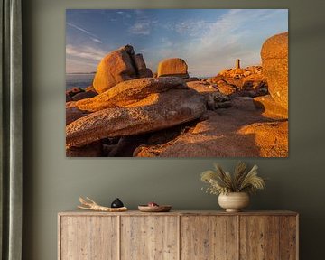Coast with the Phare de Ploumanac`h, Cote de Granit Rose, Brittany by Christian Müringer