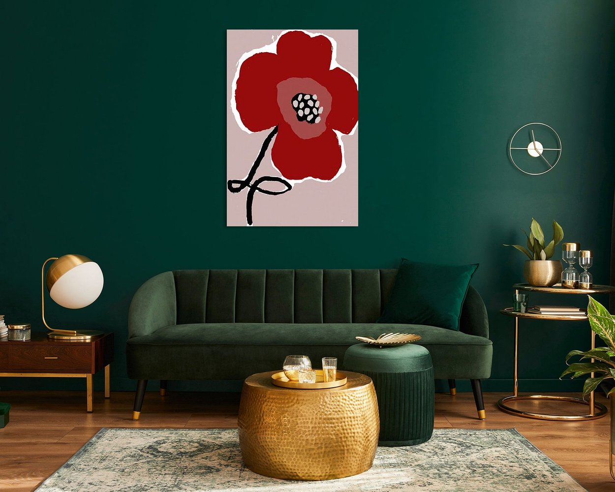 Voorbeeld van het werk in een kamer