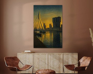 Rotterdam Evening Reflection by Travel Shop