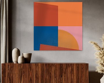 Eklektisches geometrisches Design in Retro-Farben von Dina Dankers