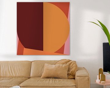 Abstracte minimalistische geometrie in retrostijl